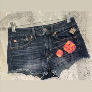 Yarn Punked Jean Shorts